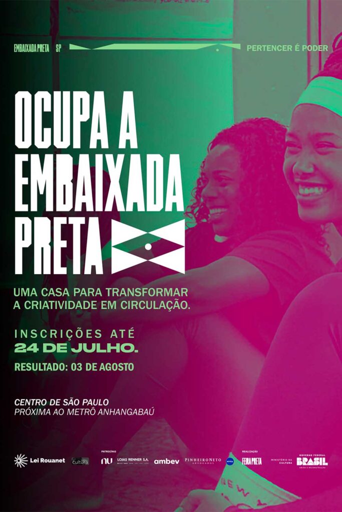 Embaixada Preta recebe inscrições para nova ocupação cultural em SP